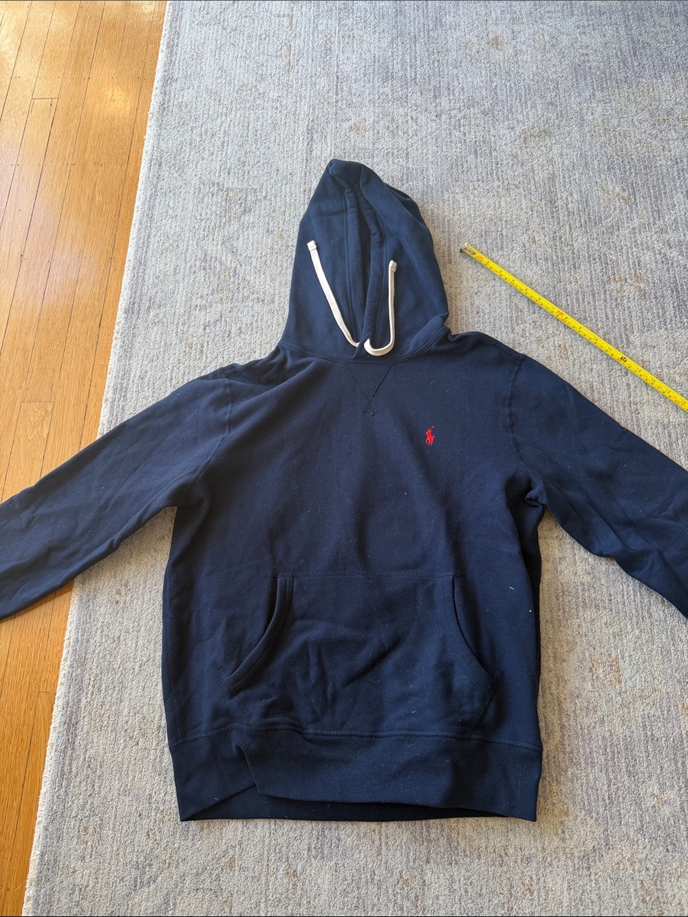 Polo by Ralph Lauren Navy Pullover Hoodie with Red Pony